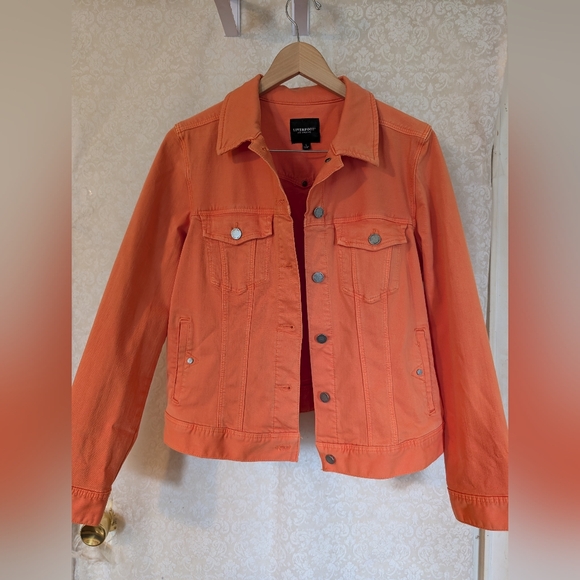 Liverpool Los Angeles Orange Jeans Jacket. Sz. Large - Picture 12 of 12